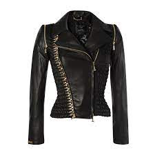 Outlet De Mode De Luxe Outlet Officiel En Ligne Philipp Plein Cream Della Cream Leather Jackets Women Leather Coat Jacket Fashion