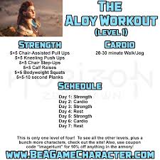 The Aloy Workout Inspired By Horizon Zero Dawn Beginner Workout At Home Workout Assisted Pull Ups