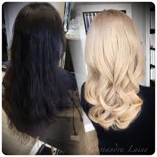It matches with dark roots for an easy growing out of natural dark strands. Dramatic Transformation Jet Black To Platinum In One Day Bleaching Black Hair Dark To Light Hair Black To Blonde Hair