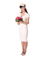 Check spelling or type a new query. Penelope 40er Retro Schosschen Brautkleid Pencil Kleid Hochzeitskleid V Sugarshock Suicide Glam