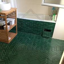 Maybe you would like to learn more about one of these? Bijmat 2 X 6 Moroccan Terracotta Pavers Green Tile Bathroom Terracotta Tiles Bathroom Vinyl Flooring Bathroom