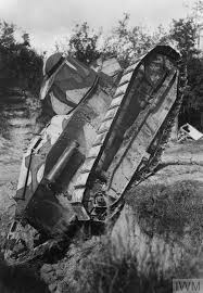 A French Renault Ft Light Tank Crossing A Trench Possibly In German Service After Being Captured C1918 French Tanks World War I Ww1 Tanks