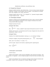 Berbagai konsep untuk mengembangkan materi integral. Penerapan Integral Dalam Teknik Sipil