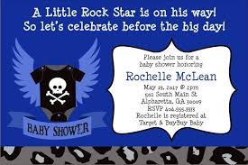 Rock Star Baby Shower Invitation Blue Personalized Party Invites