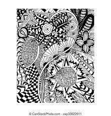 Nachbilden naturalistisch naturmaterialien nutzung digitaler medien. Zentangle Muster Doodle Florent Style Hand Zeichnen Kann In Druck Verwendet Werden Canstock