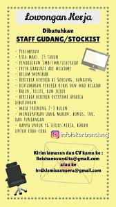 We did not find results for: Lowongan Kerja Staff Gudang Stockist Bandung Januari 2018 Info Loker Bandung 2021