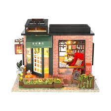 Century Bookstore Diy Dollhouse Wooden Dollhouse Miniature Diy