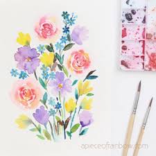 How to paint watercolor flowers step by step. Paint Beautiful Watercolor Flowers In 15 Minutes A Piece Of Rainbow