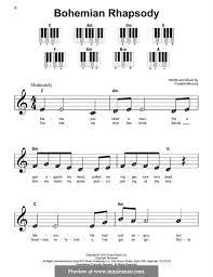 Piano Vocal Version Bohemian Rhapsody Queen By Freddie Mercury On Musicaneo Clarinet Sheet Music Easy Sheet Music Easy Piano Sheet Music