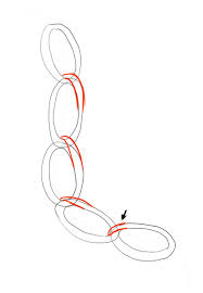 I draw a line that divides the front element of a horn into two parts, creating an edge. How To Draw Chains I Draw Fashion