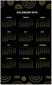 Amazing 2019 Calendar Template One Page Design Layouts Free Calendar Template Calendar Design Calendar Template