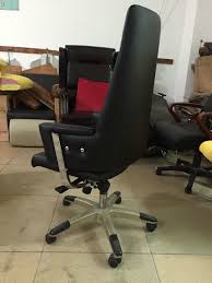 Black Leather Office Revolving Chair Height Adjustable Back Tilt Mechanism Whole Sale Factory In 2020 Revolving Chair Chair Height Chair