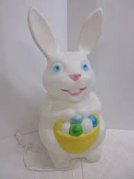 Easter bunny light up porcelain ceramic easter egg variety store very rare. Albrecht Auctions Easter Bunny Plastic Blow Mold Light Up Decoration