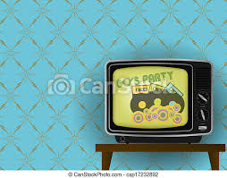 This hd wallpaper is about tv, television, vintage, oldschool, technology, television set, original wallpaper dimensions is 3000x2002px, file size is 589.63kb. Retro Tv Illustration Of Retro Tv 80s Party On Tv With Luxury Vintage Wallpaper In Background Canstock