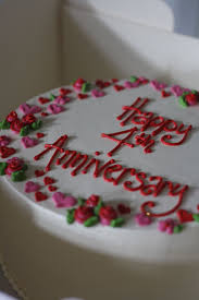 Best 4th Wedding Anniversary It Gets Better Every Year 4th Anniversary Cake Happy Anniversary Cakes Wedding Anniversary Cakes 4th Wedding Anniversary