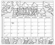 August 2020 calendar coloring page. July Coloring Calendar 2019 Coloring Pages Printable
