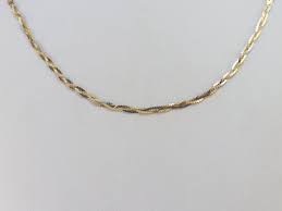 18k rose gold chain fine necklaces & pendants. Italian Tri Color Gold Braided Chain