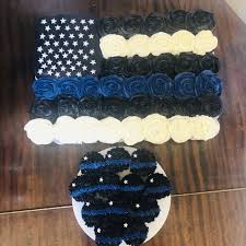 Blue Line Police Cupcake Cake Police Cakes Police Cupcakes Police Birthday Cakes