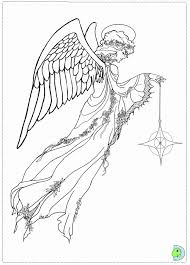 Printable realistic angel coloring page. Angel Coloring Page Christmas Angel Colouring Page Dinokids Coloring Home