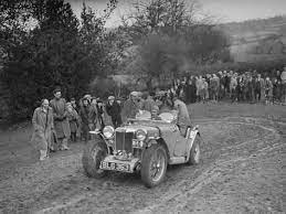 Mg Pa Of J Twyford At The Mg Car Club Midland Centre Trial 1938 Photographic Print Bill Brunell Art Com Mg Cars Car Club Midland