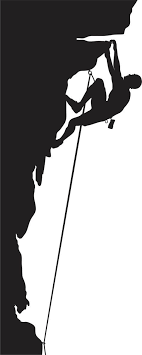 Athletic Man Climbing Mountain Rock Climber Nature Adventure Sports Boys Hobby Graphic Art Mural Room Decor Sticker Wall Climbing Art Silhouette Rock Climbers