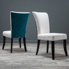 Monroe Ivory And Teal Fabric Dining Chairs Set Of 2 Fabric Dining Chairs Home Decor Sets Parsons Dining Chairs
