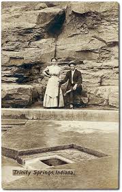 Couple posing at Trinity Springs, Indiana