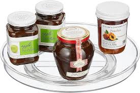 mDesign Lazy Susan Turntable Plastic Spinner for Kitchen/Bathroom, Pantry,  Fridge, Cupboards, or Counter Organizing, Fully Rotating Organizer for ...