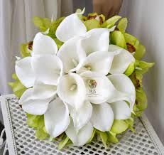 Check spelling or type a new query. Rhinestone White Calla Lily Silk Green Orchid Cymbidium Wedding Flower Bouquet Flower Carrier Bouquet Of Roses Pricebouquet Bridal Aliexpress
