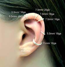 No Piercing Ear Rings 16ga 18ga 20ga Fake Faux Ear Piercing Ring 5 15mm Conch Rook Helix Ring Piercing Imitation Ear Hoop Cartilage Ear Ring Fake Ear Piercings Ear Cuff Ear Piercings