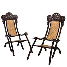 A Pair Of Portuguese Colonial Rosewood Folding Chairs Each Chair Is Composed Of Three Components Joi Colonial Furniture Colonial Style Interior Antique Chairs