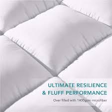 Marine Moon Queen Mattress Topper Plush Pillow Top Mattress Pad Bed Topper Hotel Quality Down Altern In 2020 Queen Mattress Topper Pillow Top Mattress Pad Mattress Pad