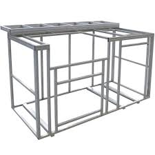 Cal Flame 6 Ft Outdoor Kitchen Island Frame Kit With Bartop In 2020 Kitchen Island Frame Outdoor Kitchen Island Modular Outdoor Kitchens