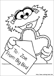 Touch device users, explore by touch or with swipe gestures. Sesame Street Coloring Picture