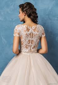 Short wedding dress with open back private love by bien savvy. Amelia Sposa 2017 Bridal Lace Short Sleeves Sheer Bateau Sweetheart Neckline Heavily Embellished Bodice Romantic Princess Ball Gown Wedding Dress Lace Back Royal Train Regina Zbv Wedding Inspirasi