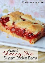 Easy Cherry Pie Sugar Cookie Bars Mostly Homemade Mom Recipe Sweet Cherry Pie Desserts Cherry Recipes