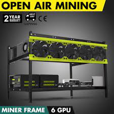 6 Gpu Mining Rig Steel Stackable Case Open Air Frame Eth Zec Bitcoin Open Air Home Office Setup Ethereum Mining