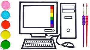 The great collection of colorful computer wallpapers for desktop, laptop and mobiles. How To Draw A Computer Cute Computer Coloring And Drawing Learn Colors For Kids Youtube