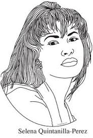 She began her career at a young age and quickly became recognized for her singing ability and stage presence. Selena Quintanilla Perez Realistic Clip Art Coloring Page And Poster Art Selena Quintanilla Cute Coloring Pages