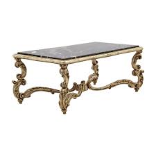 Antique spanish baroque coffee table in solid chestnut with honey color finish. Baroque Style Rectangular Coffee Table Made Of Wood Firenze