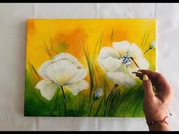 Many artists and designers prefer to loosely sketch ideas before. How To Draw Easy Flowers Painting Demonstration Acrylic Technique On Canvas By Julia Kotenko Youtube