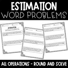 Estimation Word Problems Round And Solve Using The 4 Operations Freebie Great For Spiral Revi Subtraction Word Problems Word Problems Word Problems 3rd Grade