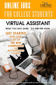 12 Best Online Jobs For College Students To Earn Money Craft Mart Online Jobs Virtual Assistant Jobs Legit Online Jobs
