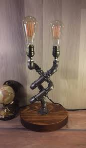 Steampunk Table Lamp Unique Table Lamp Industrial Lamp Steampunk Lamp Housewarming Gift For Men Desk Accessories Bedside Lamp With Images Steampunk Table Lamp Steampunk Lighting Unique Table Lamps