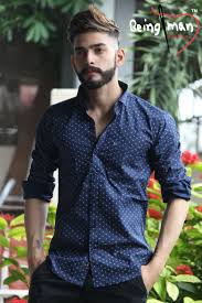 Buy Dark Blue Color Satin Print Men S Shirt Zinnga Blue Shirt Outfit Men Shirt Outfit Men Cotton Shirts For Men