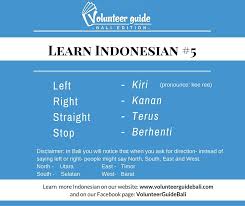 Directions In Indonesian Find More Language Tips And Videos On Our Youtube Channel And Facebook P Indonesian Language Italian Language Learning Learn English