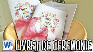Modèle carte invitation word / 3. Tutoriel 1 Livret De Ceremonie Avec Word Youtube