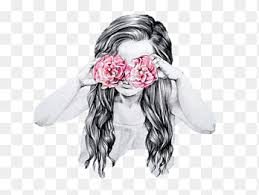 Drawing with pencil is my sis and i am with pen; Drawing Sketch Illustration Art Girl In Galaxy Hair Accessory Pencil Png Pngegg