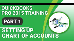 Quickbooks Pro 2015 Tutorial Setting Up The Chart Of Accounts Part 1