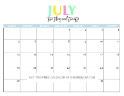 Free Printable 2020 Calendar So Beautiful Colorful In 2020 Printable Calendar July Free Printable Calendar Free Printable Calendar Monthly
